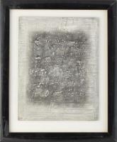 Wagner János (1936-2022): Moduláció I. Vegyes technika, karton, farostra kasírozva, jelzett a hátoldalán: Wagner János, Moduláció I. 41,5x32,5 cm. Fakeretben.