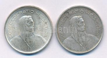 Svájc 1967-1969. 5Fr Ag (2xklf) T:VF,XF patina
Switzerland 1967-1969. 5 Francs Ag (2xdiff) C:VF,XF ...