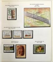 1990-2000 Gyűjtemény sorokkal, blokkokkal, előnyomott Schaubek albumban