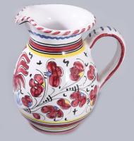 Olasz kakasmintás kancsó, jelzés nélkül, hibátlan, m: 18,5 cm