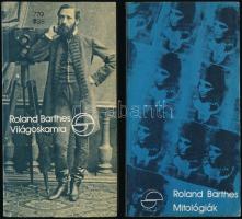 Roland Barthes 2 műve: Világoskamra. Jegyzetek a fotográfiáról. Ford.: Ferch Magda.; Mitológiák. Vál. és ford.: Ádám Péter. Bp., 1983-1985, Európa. Kiadói papírkötés, az első volt könyvtári példány.