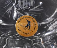 Hermann Kristály Türje magyar ólomkristály italos üveg, jelzett, hibátlan, m: 29 cm