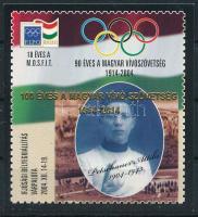 2014 100 éves a Magyar Vívószövetség emlékív. Felülnyomott, arany dombornyomással.