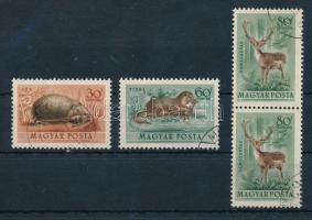 1953 Erdei állatok 3 klf érték számvízjellel