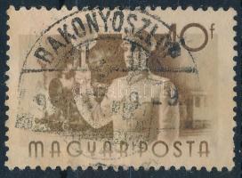 1955 Munka 40f hátoldalán a 2Ft érték színnyomata