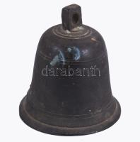 Régi bronz csengő, m: 7 cm