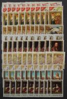 Magyar, szovjet, angol tízesekben sok képessel, közel 4.000 bélyeg 20 vastag fekete lapos nagyalakú ...