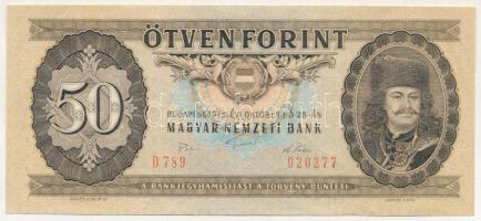 1975. 50Ft "D 789 020277" T:AU,XF hullámos papír, nagyobb sarokhajlások Adamo F21