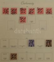 Csehszlovák tétel, benne gyűjtemény, gyűjteményrész előnyomott albumlapok, nagy rendező, dobozban ho...