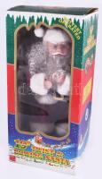 Elemmel működő táncoló-zenélő mikulás, újszerű, eredeti dobozában, m: 48 cm
