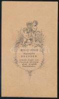 cca 1865 Női portré, keményhátú fotó Mihály József Egri műterméből, 10,5×6,5 cm