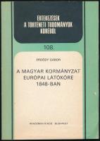 Kiss József: A magyar kormányzat európai látóköre 1848-ban. Értekezések a történeti tudományok köréből 108. Bp., 1988, Akadémiai Kiadó. Kiadói papírkötés, kopott borítóval, a borítón foltokkal, volt könyvtári példány.
