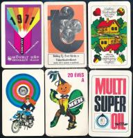 1971-1979 Vegyes kártyanaptár tétel, 15 db