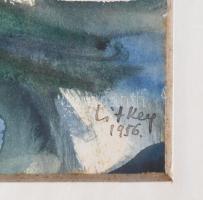 Litkey György (1907-1975): Anya gyermekével, 1956. Akvarell, ceruza, papír. Jelezve jobbra lent. 38,...