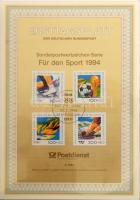 NSZK kb 90 db Ersttagsblatt az 1993-1994 közötti időszakból, közepes gyűrűs mappában, 45 lappal