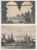 Moscow, Moskau, Moscou - 2 modern town postcards: church, automobiles
