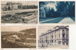 13 db RÉGI vágott város képeslap / 13 pre-1945 cut town postcards