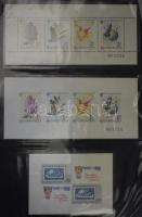 Magyar tétel, benne blokkgyűjtemény, gyűjteményrészek, rendező, FDC-k, ívek, ívdarabok, összesen 10 ...