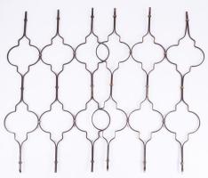 2 darab antik réz ajtórács, 55x35 cm