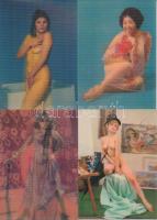 10 db MODERN dimenziós erotikus meztelen hölgyek képeslap / 10 modern 3D erotic nude ladies postcards