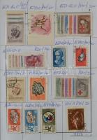 30 db nagyalakú cserefüzet régi és modern magyar bélyegekkel, kevés kivéttel dobozban