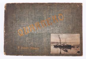 cca 1900 Quarnero, képes leporelló horvát helyszínekkel (Fiume/Rijeka, Lovrana/Lovran, Abbazia/Opatija, stb.), összesen 32 db képpel, sérült borítóval, 15x22 cm
