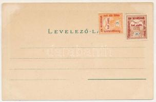 Budapest, Citadella, vár, rakpart este holdfényben. Regel &amp; Krug No. 1889. litho (tűnyomok /...