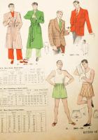 Butterick Patterns U.S.A. női divatillusztrációk, 6 db kétoldalas nyomtatvány, változó állapotban, 3...