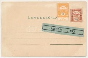 Budapest V. Ferenc József rakpart, uszály, gőzhajó este holdfényben. Regel &amp; Krug No. 1885. ...