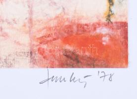 Khell Csörsz (1953-): Balaton, 1978. Kísérleti akvarell technika, papír, jelzett. Kartonra kasírozva...