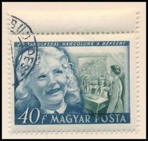 1950 Gyermek 40f ívszéles bélyeg a középrész 4mm-es elcsúszásával