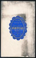 cca 1865 Férfiportré, keményhátú fotó Stefan Hampl (Teresovac) műterméből, foltos, 10,5×6,5 cm