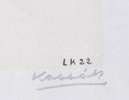 Kassák Lajos (1887-1967): Képarchitektúra. Nyomat, papír, jelzett a nyomaton. Üvegezett fakeretben. ...