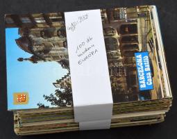 200 db MODERN színes európai város képeslap kis dobozban / 200 modern European coloured town postcar...