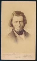 cca 1865 John Ruskin (1819-1900) angol író, festő, keményhátú fotó Elliott &amp; Fry londoni műterméből, 10,5×6,5 cm