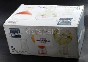 'Unicum Szilva' pohárkészlet, eredeti dobozában, 6 db, 0,33l, m: 13 cm