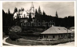 Borszék, Borsec; Római katolikus templom, plébánia lak / Roman Catholic church, parish