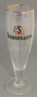 'Staropramen' üveg söröspohár készlet, eredeti dobozában, 6 db, 0,3 l, m: 21 cm