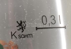 'Staropramen' üveg söröspohár készlet, eredeti dobozában, 6 db, 0,3 l, m: 21 cm