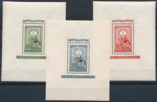 1951 80 éves a magyar bélyeg blokksor (51.000) (2Ft kisebb betapadás / gum disturbance)