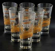 "Carling" British Cider pohárkészlet, eredeti dobozában, 6 db, 0,3 l, m: 17,5 cm