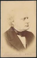 cca 1867 Eugen Megerle von Mühlfeld (1810-1866) osztrák jogász, politikus, keményhátú fotó Heid műterméből, 10,5×6,5 cm