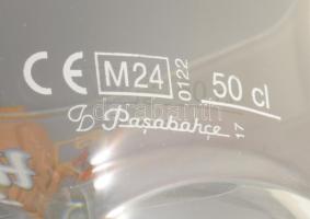 'Hoegaarden' üveg söröskorsó készlet, eredeti dobozában, 6 db, 0,5 l, m: 16 cm