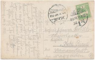 1910 Gyulafehérvár, Karlsburg, Alba Iulia; kirándulók a forrásnál, vízesés / tourists by the mineral...