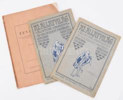 1862 Kubinyi Ferenc: A teve és a ló. Állat- és őslénytani, s a magyarok keletről eljövetelére vonatkozólag történelmi tekintetben. Képatlasz. Pest, Eggenberger Ferdinánd (Rohn és Grund-ny.), 7 t. Kiadói papírkötés, sérült borítóval, kissé foltos, helyenként kissé sérült lapokkal. + 1908-1909 Az állatvilág. Állattani, vadászati és halászati folyóirat. Szerk.: Csiki Ernő. 1908. évf. 6. füzet és 1909. évf. 3. füzet (2 db). Kiadói tűzött papírkötés, néhány kijáró lappal, ex libris-szekkel.