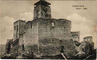 1913 Trencsén, Trencín; várrom / Trenciansky hrad / castle ruins (fl)