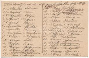 Balázsfalva, Blasendorf, Blaj; Biserica catedrala / székesegyház, hátoldalon a kurzus elvégzőinek né...