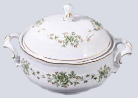 Hollóházi Erika mintás 6 személyes 24 részes étkészlet. Jelzett, teljes, hibátlan