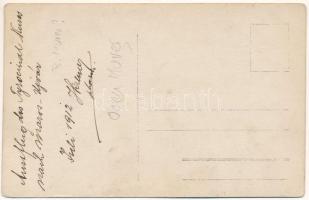 1912 Marosújvár, Uioara, Ocna Mures; Bahnhof / vasútállomás / railway station. photo (kopott sarkak ...