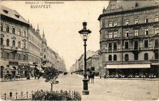 Budapest VIII. Kerepesi út, Petrits Károly hentesüzlete, Központi és Debreczen szálloda és étterem, órás és ékszerész (EB)